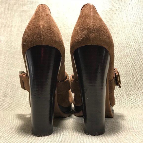 BCBGeneration Suede Leather Platform Heels 7.5 - Picture 6 of 8